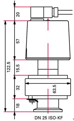 全量程真空计 PKR 261 尺寸图